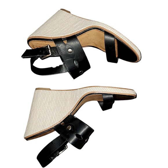 1. State Women's Leather Studded Wedge Sandals Espadrilles Black 9.5/41 - Picture 4 of 6